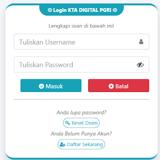Register PGRI Pondok Gede - Persatuan Guru Republik Indonesia Cabang Pondok Gede